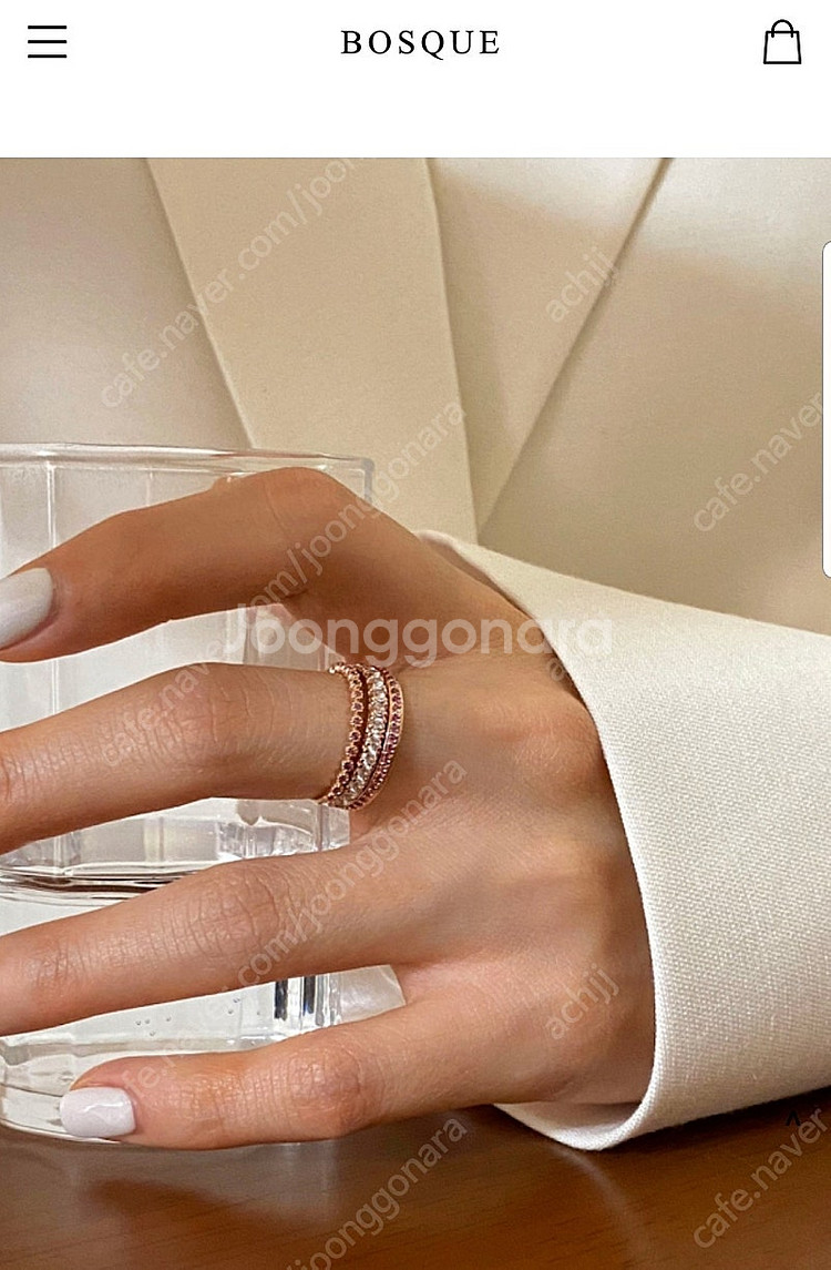 보스크 14k 천연사파이어반지(핑크) 11호 로즈골드--2