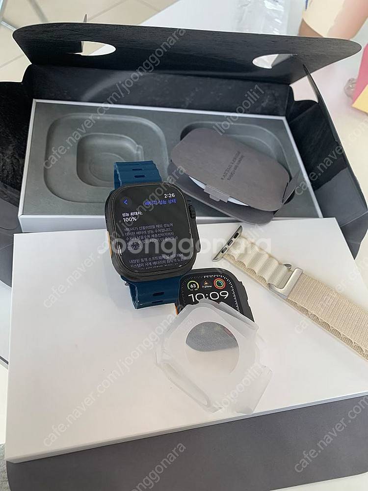 애플워치 울트라2 블랙티타늄 배터리100 서울직거래--0