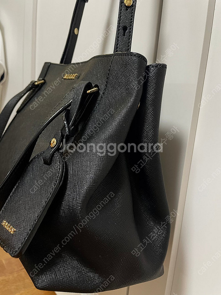 발리 블랙 가죽 토트백--5