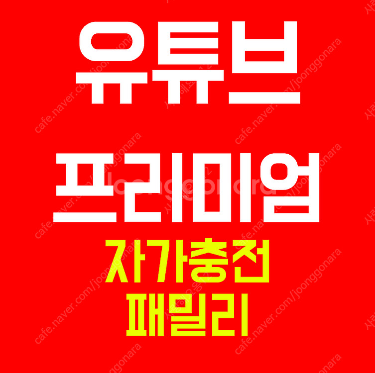 유튜브 프리미엄 6개월, 1년, 2년 (패밀리 아님 자...--0