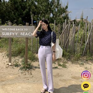쿨거시택포 새상품 트랜디어패럴 슬랙스 퍼플 L