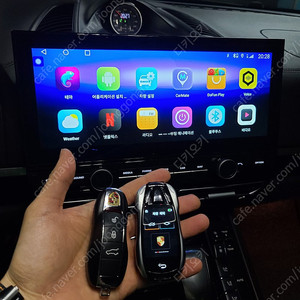 [판매] 포르쉐 고급 SUV 마칸, 카이엔 모든연식 자동차키를 최신형 LCD 풀터치 스크린 디스플레이키로 업그레이드 전환 제작 스마트하고 편리한 기능 활성화 설정 추가 작업