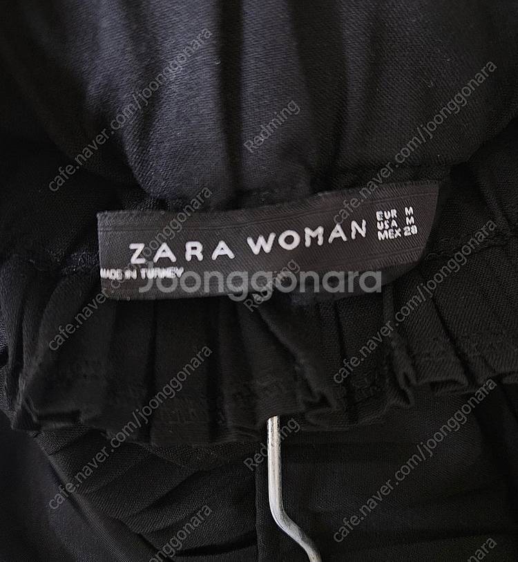 자라 Zara 여성 플리츠 스커트 치마 스커트 블랙--4