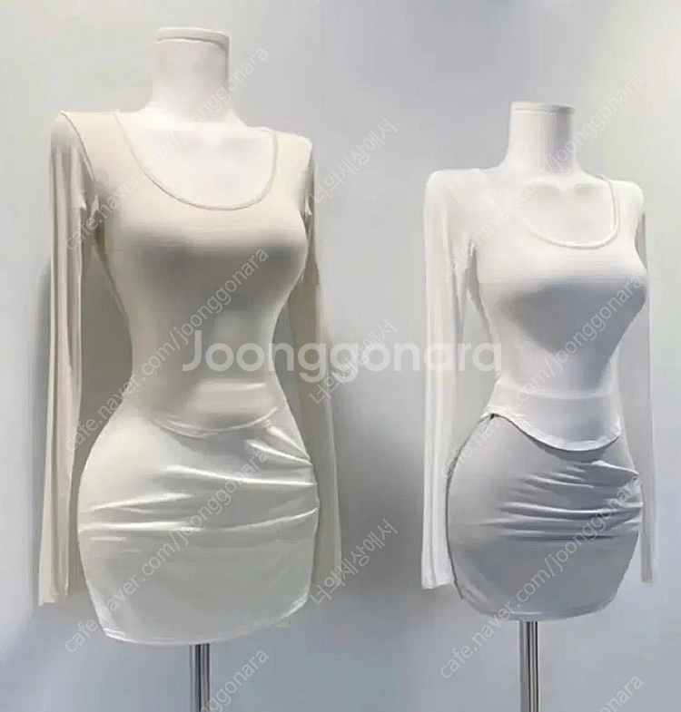 순느 츄잉 탱탱핏 긴팔 티셔츠 연베이지--1