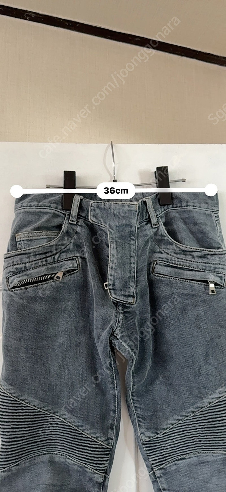 발망 스트레치 바이커 데님 팬츠 청바지 지퍼 플라이 W29 그레이 T551B701 이미지