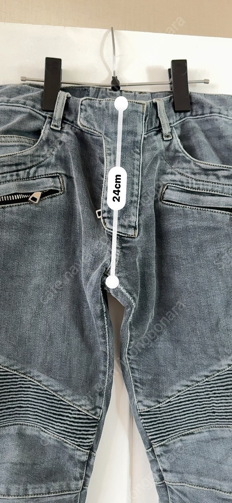 발망 스트레치 바이커 데님 팬츠 청바지 지퍼 플라이 W29 그레이 T551B701 이미지