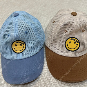 키즈 스마일 여름 모자