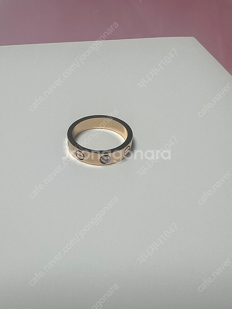 까르띠에 러브링 다이아1 로즈골드 46호--1