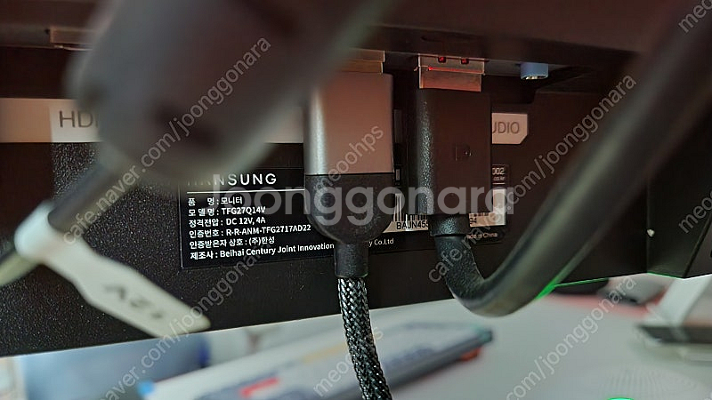 한성 TFG27Q14V QHD 곡면 모니터 2대와 거치...--1