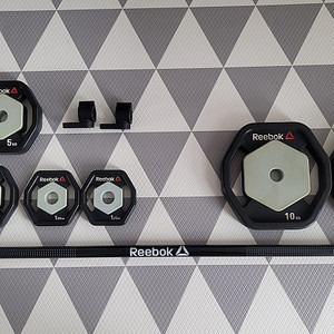 [Reebok] 리복 웨이트 랩 바벨 세트 (40kg = 20kg set + 10kg x 2ea )