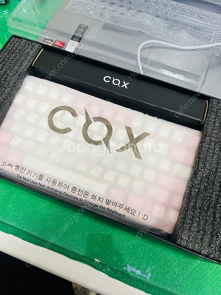 COX CF75 알루미늄 기계식 키보드 핑크소다 젤리 ...--1