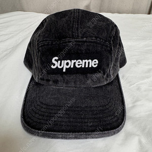 슈프림 데님 캠프캡 모자 Supreme Denim Camp Cap Black - 24SS