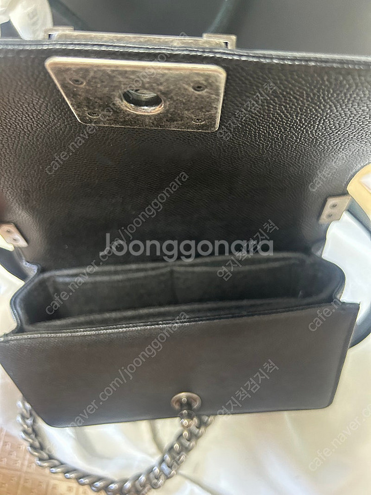 샤넬 보이백 스몰 캐비어 빈티지실버--8