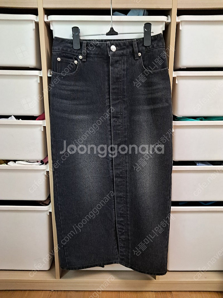 (가격내림)시스템 흑청 데닝 스커트--1