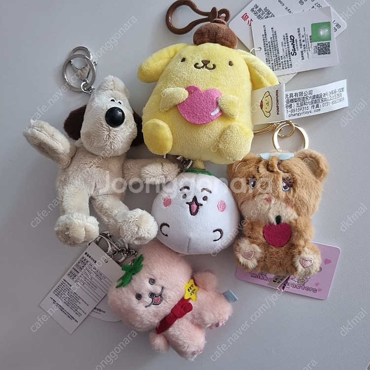 인형 키링 5개 일괄 세트 저렴 판매 산리오 폼폼푸린 ...--0