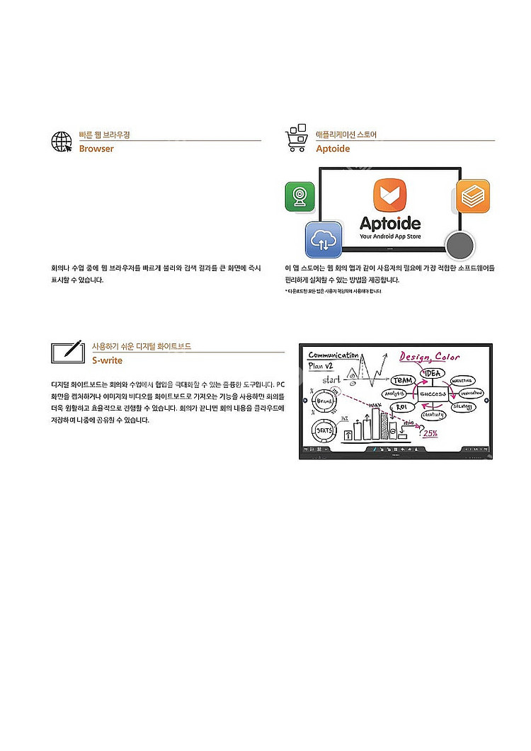 디지털 멀티 칠판 RICOH 인터랙티브 화이트보드 A8...--5