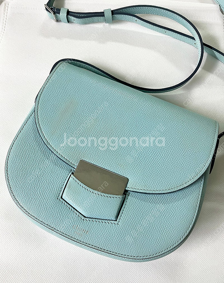 정품 셀린느 트로터백 스몰 스카이블루--1