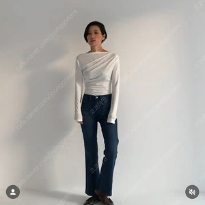 여성 드레이프 셔링 티셔츠 여성 새제품 인플루언서 케임어폰 손경완