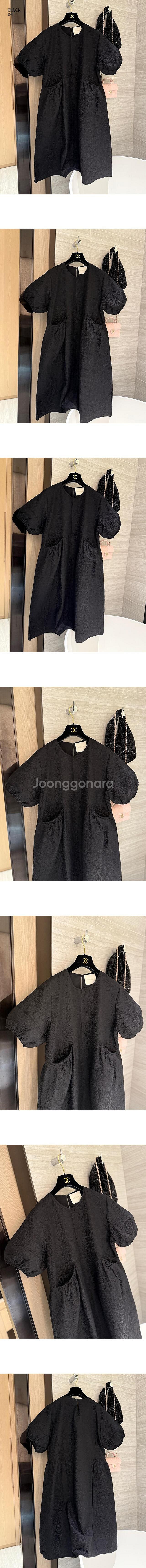 코코마랑 코스 자가드 퍼프 원피스(미개봉 새상품)--0