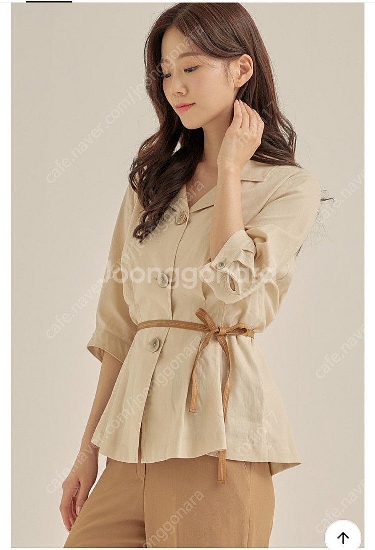 로엠 린넨 블라우스 새옷--1