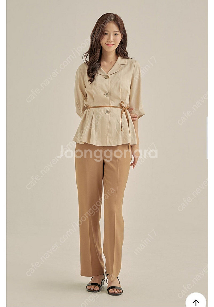 로엠 린넨 블라우스 새옷--2