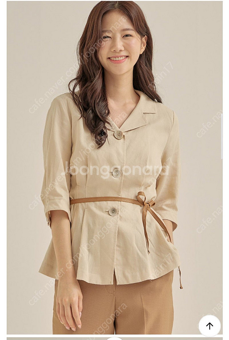 로엠 린넨 블라우스 새옷--3