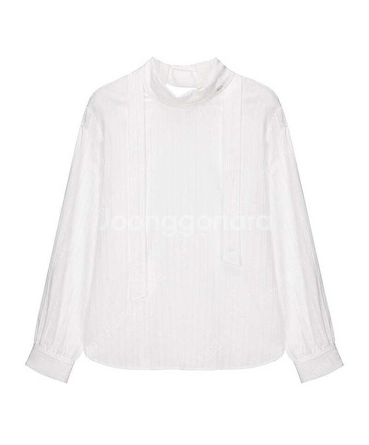 루에브르 하이넥 타이 블라우스 스몰 High-neck ...--8