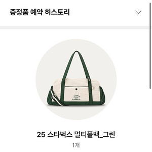 25 스타벅스 멀티플백 그린 새상품 (예약발송)