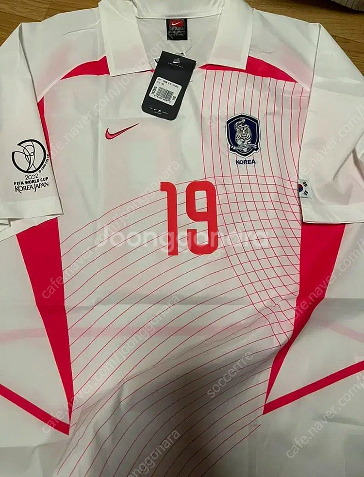 2002월드컵 축구 국가대표 19번 국대 어웨이 유니폼...--0