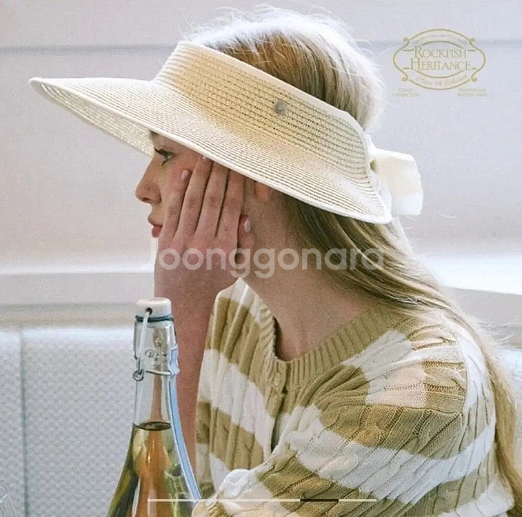락피쉬 모자 선바이저 와이드 화이트--0