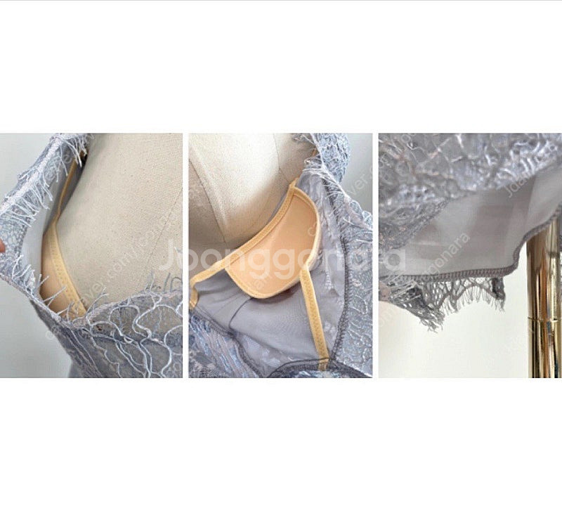 청순 소라 시스루 플라워 레이스 미니 고급 레이스원피스...--4