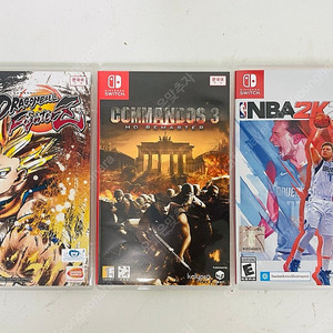 닌텐도 스위치 드래곤볼 파이터즈, 코만도스3, NBA2k22 팝니다