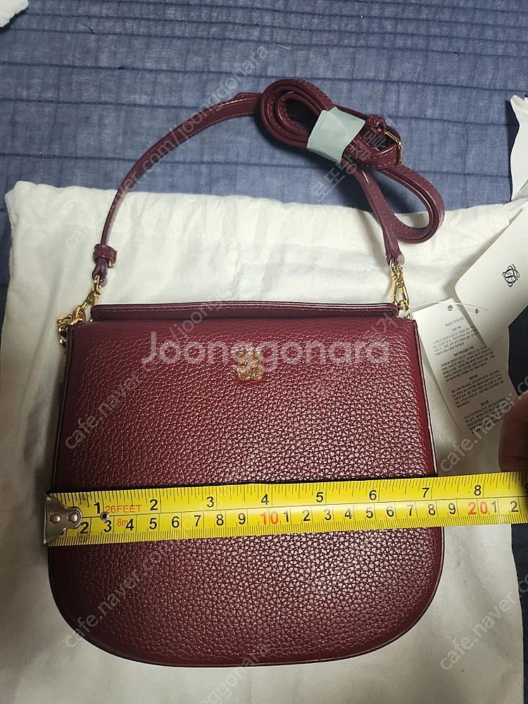 루이까또즈 와인색 가죽 가방--3