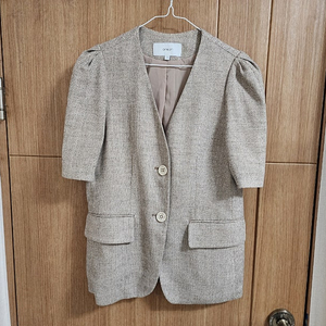 (55)여성 온앤온 벌룬 슬리브 린넨 블렌드 반팔 자켓 이미지