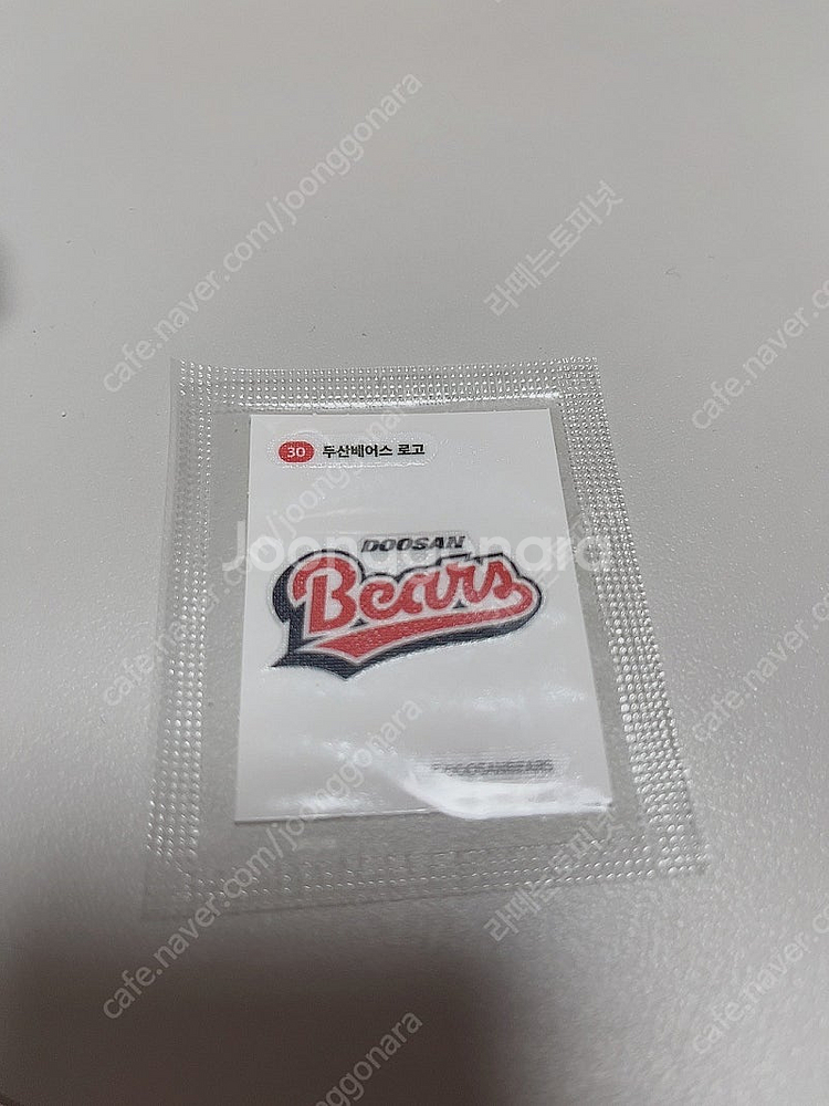 두산베어스띠부씰 로고 스티커--0