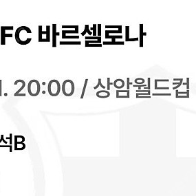 FC서울 vs FC바르셀로나 1등석B
