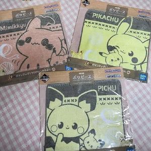 포켓몬 피스풀 플레이스 제일복권 쿠지 손수건 3개 일괄