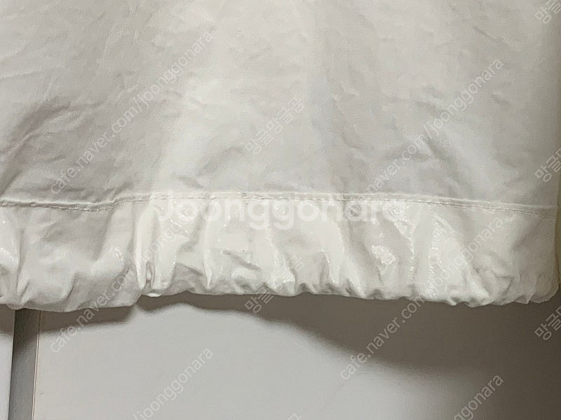 마땡킴 바람막이 화이트 마뗑킴 로고 코팅 점퍼--3