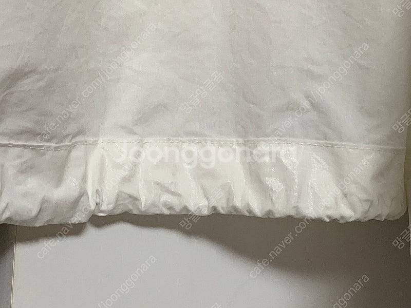 마땡킴 바람막이 화이트 마뗑킴 로고 코팅 점퍼--4
