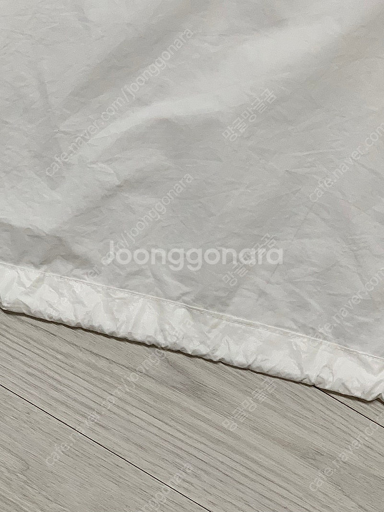 마땡킴 바람막이 화이트 마뗑킴 로고 코팅 점퍼--6