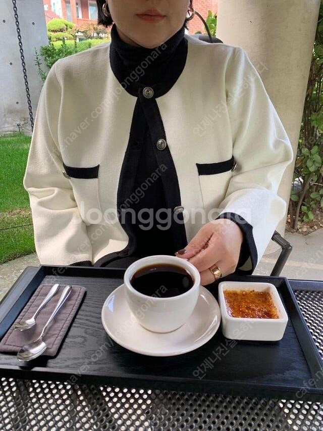 [민먼데이] 제작 배색니트가디건 화이트--2