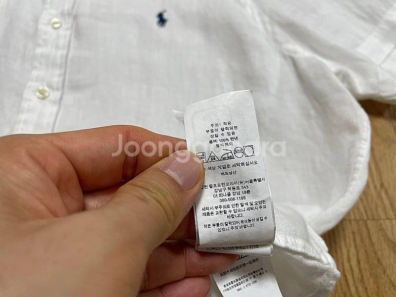 폴로 L 클래식핏 린넨 반팔 셔츠 QR매장판--6