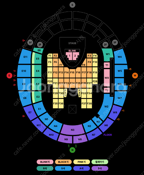 블랙핑크 콘서트 7/6(일)막콘 e8구역 2연석 양도합...--0