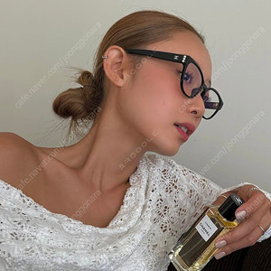 정품 샤넬안경 블랙 진주 펄 버터플라이 안경