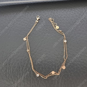 제이에스티나 14k 두줄 발찌 로즈골드 2.42그램