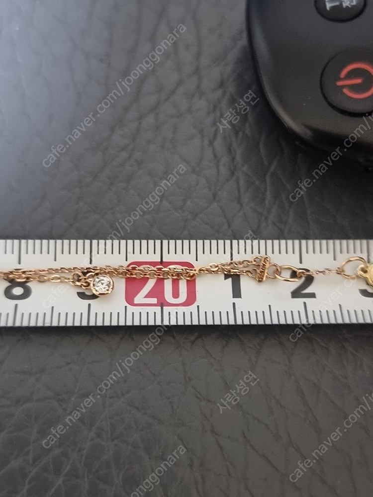 제이에스티나 14k 두줄 발찌 로즈골드 2.42그램--2