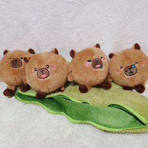 완두콩쿠션 카피바라 인형 완두콩 카비바라 인형 강낭콩