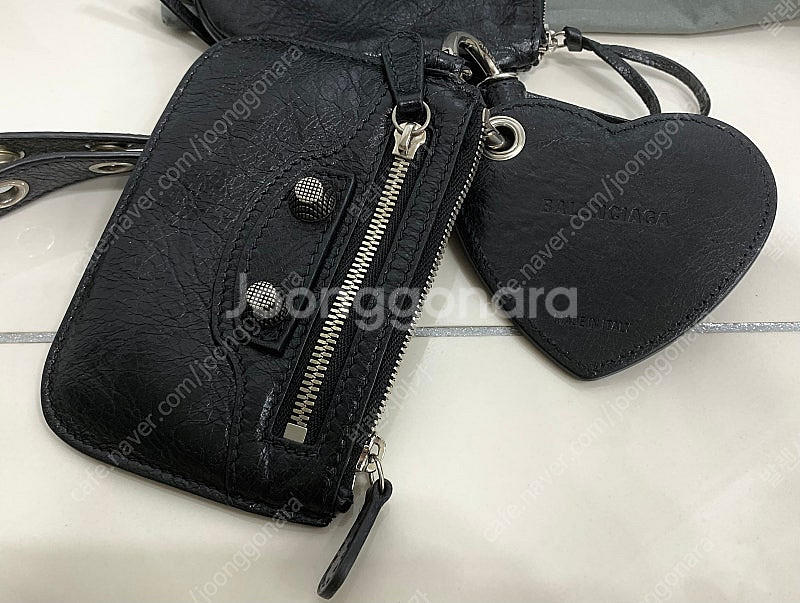발렌시아가 르카골 미니 멀티 파우치 블랙&실버 클러치 ...--6
