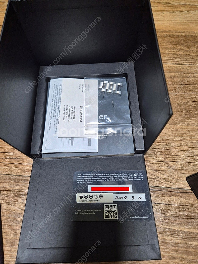 태그호이어 아쿠아레이서300(오토) 43mm+ 러버밴드...--1