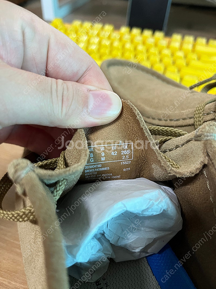Clarks 남성용 샤크레 리 런 가죽 모카신 다크 샌...--1